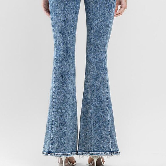 Flying Monkey Smilingly High Rise Split Hem Flare - NWT SZ 15 (32) - Picture 4 of 5